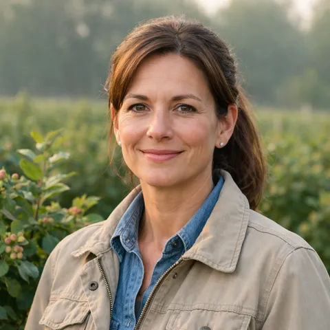Portrait de Claire Maupertuis, conseillère en arboriculture et petits fruits